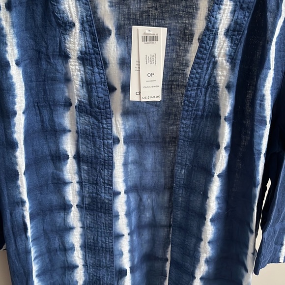 Chico’s tie dye kimono / duster, new with tags, 0P Chico’s size = 4/6P - Picture 7 of 9